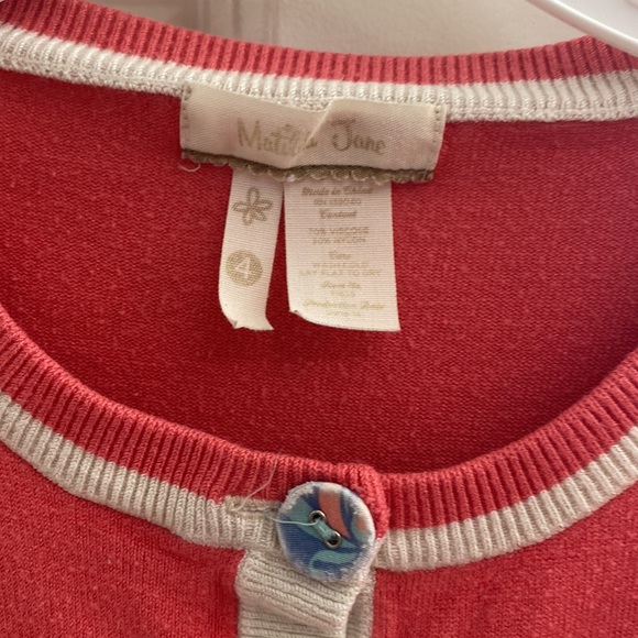 Matilda Jane Secret Fields Meow Cat Cardigan Size 4 - Picture 2 of 5
